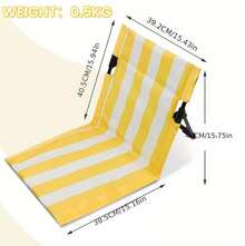 New Summer Folding Chair 2026, Striped Design, Suitable For Gardens, Parks, Picnics, Beaches And Other Camping And Folding Opportunities. - màu xanh lá - Xem 3