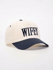 1 pieza Gorra de béisbol con bloqueo de color bordada "WIFEY", gorra casual ajustable con protección solar adecuada para primavera/otoño, viajes, playa, vacaciones, estilo Y2K para hombres, verano, vacaciones, festival - gorra de beisbol - Ver 28