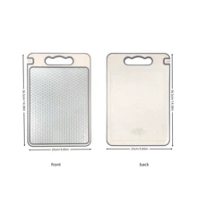 多功能双面不锈钢砧板，带磨刀器，家用 - 米色 - 查看 12