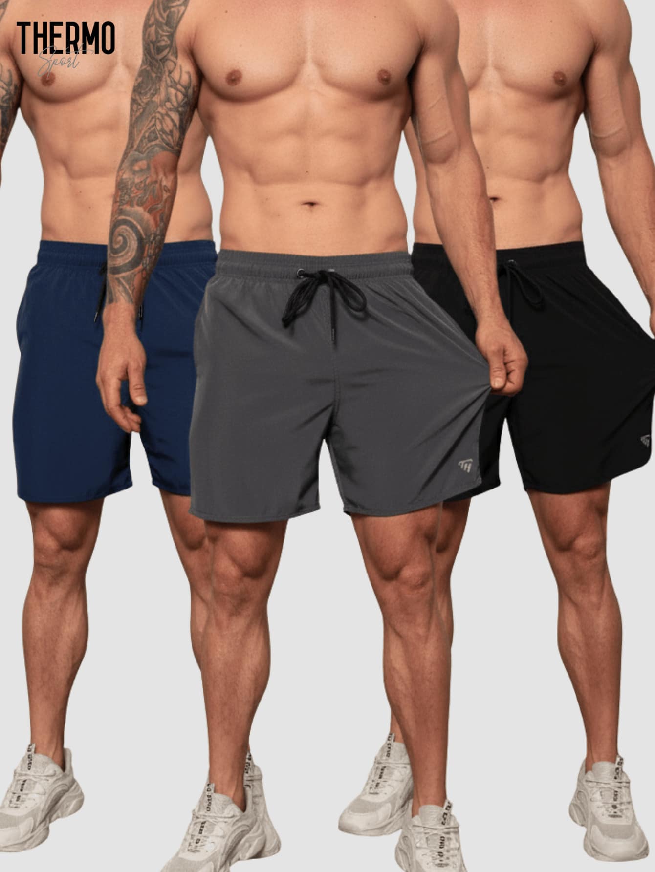 Kit 3 Shorts With Lycra Mauricinho Elastane Men's 36 To 46 Elastic Shorts - Multicolor - View 1