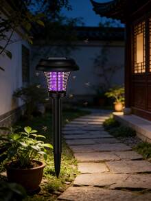 Lampe anti-moustiques solaire, lampe LED anti-moustiques solaire étanche pour le jardin, la cour, la pelouse - Multicolore - Voir 2