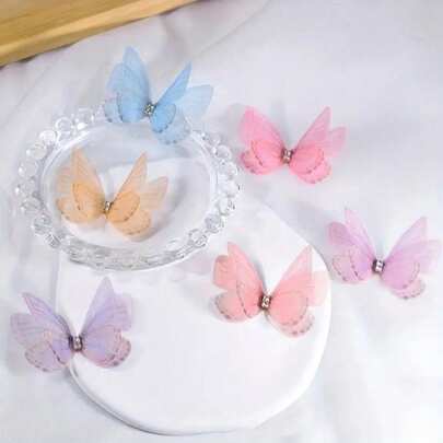100 chiếc bướm trang trí màu pastel mềm mại, trong suốt, bướm vải 3D sống động như thật với lưới, thích hợp cho đồ thủ công DIY, nghệ thuật làm móng, phụ kiện tóc, đạo cụ chụp ảnh, làm trang sức, trang trí quần áo, nhãn dán bướm, chất lượng cao, đa năng, lý tưởng cho phòng ngủ, phòng khách, trang trí khung ảnh, gói quà, trang trí tường, đồ thủ công tự làm cho người lớn, thanh lịch và thiết thực, tuyệt vời cho phụ kiện nữ, quà tặng Ngày của Mẹ, trang trí quần áo, quà tặng ngày lễ và quà tặng cá nhân hóa.