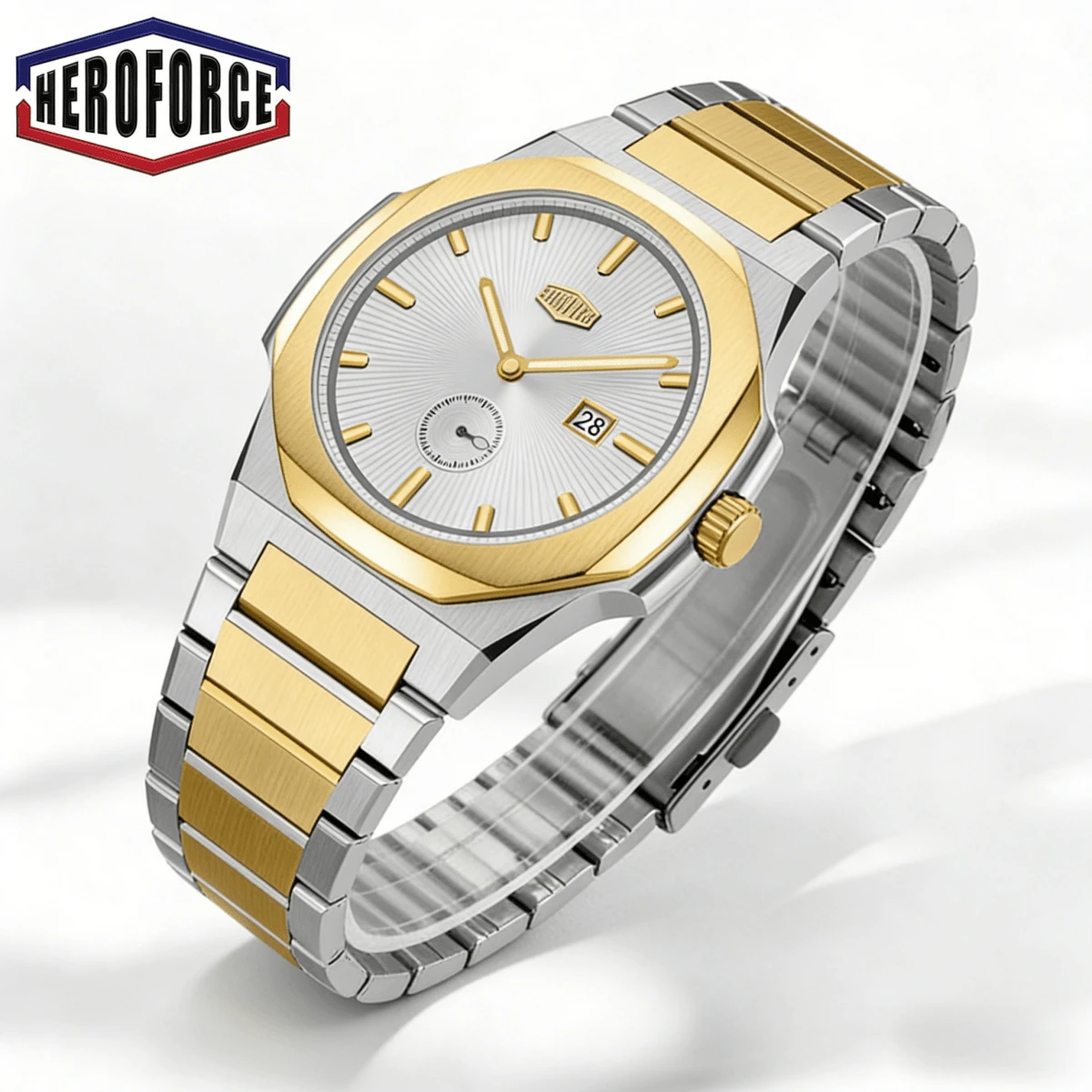 1 pièce Montre de sport pour hommes, étanche jusqu'à 50 m, mouvement à quartz décontracté business, convient comme cadeau d'anniversaire pour hommes, bracelet en acier inoxydable, aiguilles lumineuses, montre d'affaires, cadeau pour la fête des pères, cadeau essentiel pour le mari