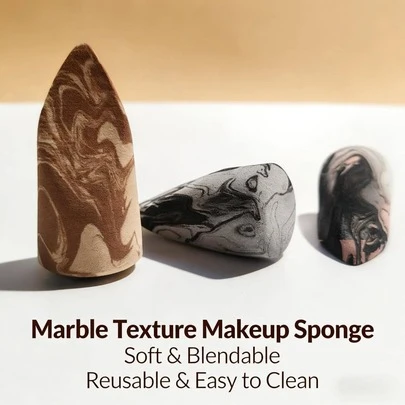 3件套混合大理石纹理软化妆工具