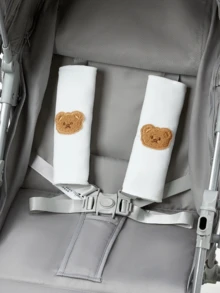 [Oeko-Tex] Almofada e Apoio de Ombro para Carrinho de Bebê, Design Cartoon Dupla Face, Apoio de Ombro Macio e Amigo da Pele, Capa de Apoio de Braço, Adequado para Uso Diário com Recém-Nascidos, Todas as Estações - Multicolorido - Visão 10