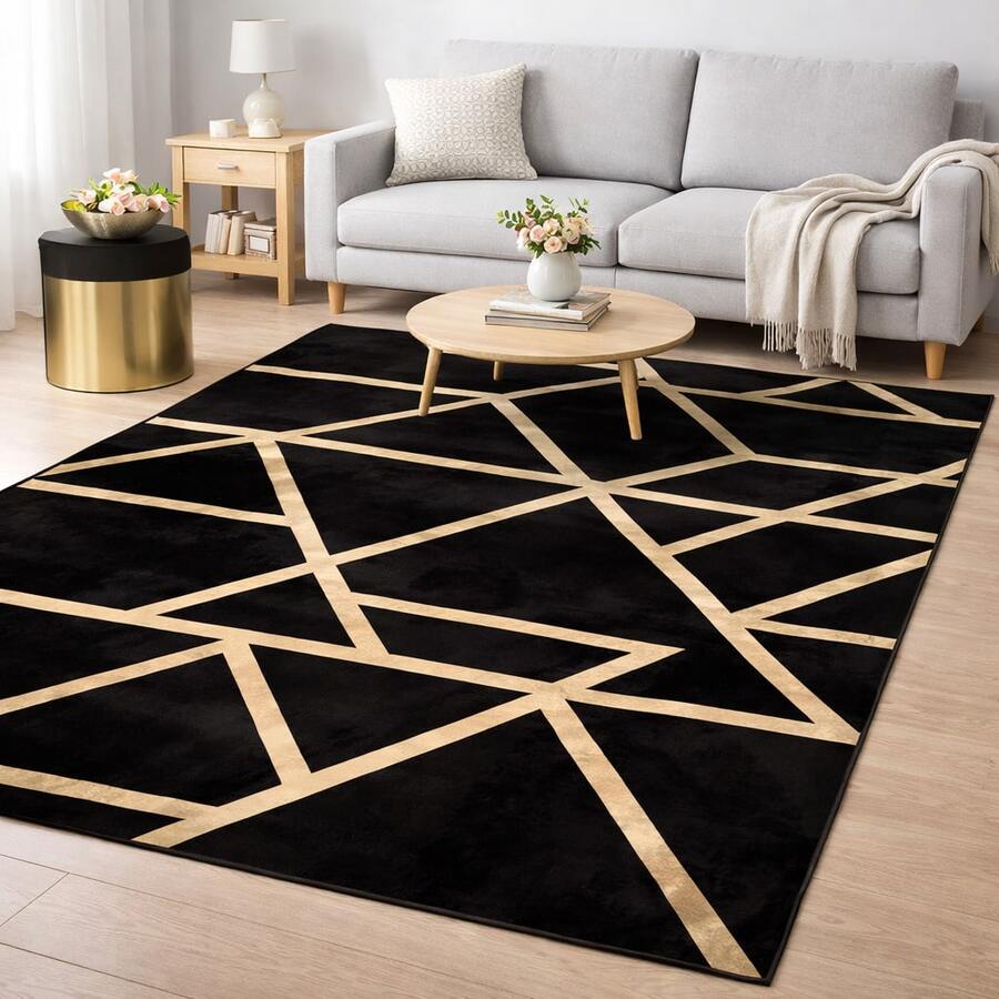 Casa Laura Enxovais Soft Flannel Rug In Modern Prints 2.00 X 1.50 - Various Colors - GOLDEN TRIANGLE - View 1