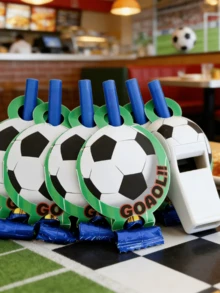 1pc/6pcs/12pcs Inflatable Football/Rugby Party Cheerleading Props, Home Party Supplies, World Cup Football Cheerleading Props, Multifunctional Noise Maker, Outdoor Party Atmosphere Decor - View 8