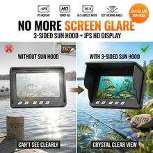 Portable 4.3 Inch HD Underwater Fishing Camera Fish Finder Kit, LCD Display With Adjustable Support & Bait Tracker, Video Fish Locator For Ice, Lake, Boat, Kayak Fishing, Fishing Accessories Gift For Men - 黑色 - 查看 6