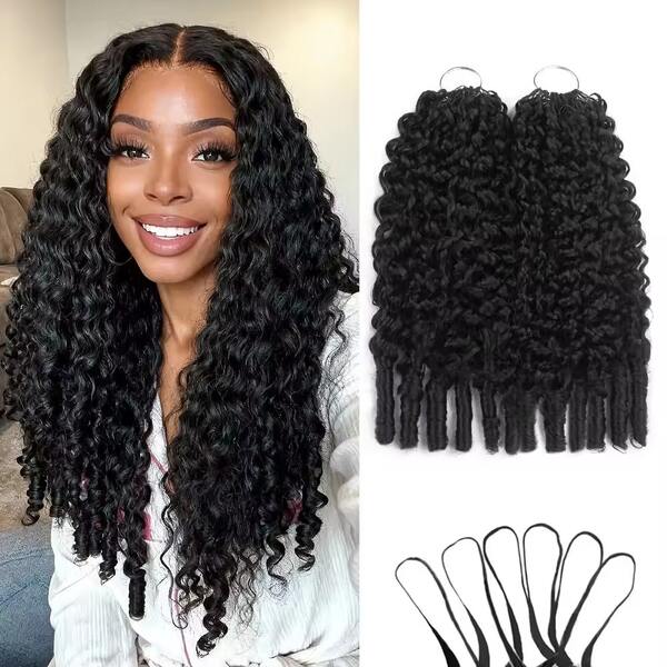 bling hair Feather Crochet Human Hair Extensions 18 Inch 1 Pack 50g Burmese Curly Human Feather-Line Invisible Crochet Hair Pre Separated Knotless Crochet Human Hair For Braiding Twist