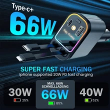 Fast Charging Mobile Car Charger Four-In-One Retractable Car Charger 66W Fast Charging With Ambient Lighting Effect And Red Starry Sky Ceiling Lamp 180° Adjustable Plug Built-In Type-C/IOS Interface Retractable Cord Length 80cm Suitable For IPhone 16/15/14/13 Plus/Pro/Pro Max/Android Mobile Phones Compatible With Samsung S23/22 Pixel And Other S23 Series Mobile Phones/Tablets Suitable For Daily Commuting Long-Distance Driving Driving Charging And Other Scenarios Auto Accessories Auto Essentials Spring Gift - one-size - View 6