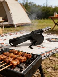 1pc Detachable Hand-Cranked Barbecue Blower, Portable Manual Barbecue Fan Without Battery, For Outdoor Camping Grill Ignition - Hand-cranked Blower - View 4