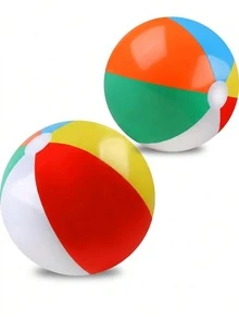 2/4 quả bóng bãi biển cầu vồng bơm hơi 20 inch, đồ chơi hồ bơi, trò chơi dưới nước và tiệc mùa hè - Bóng bãi biển - Xem 7