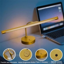 1pc Rechargeable Remote Control Wall Lamp, Painting Light, Adjustable Brightness Magnetic LED Art Painting Lamp, 3 Color Temperatures, USB Charging, Suitable For Gallery, Living Room, Bedroom, Corridor Lighting Display (1800mAh) - USB - View 4