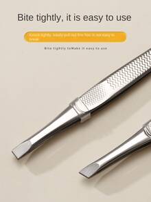 Bộ 2 nhíp tỉa lông mày bằng thép không gỉ - Nhíp tỉa lông mày góc vuông và góc xiên, dụng cụ làm đẹp và trang điểm, nhíp tỉa lông mày, nhíp nhỏ, kẹp tẩy lông, máy tỉa lông mày tại nhà, kẹp tẩy lông mặt, quà tặng, đồ dùng du lịch, hàng giá rẻ, đồ dùng cần thiết khi đi du lịch. - nhíp lông mày - Xem 5