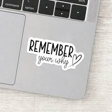 1. “记住你的初心”励志贴纸 – 鼓舞人心的乙烯基贴纸 | 适用于笔记本电脑、水瓶和日记本的积极向上语录 - 彩色 - 查看 3
