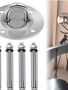 5 món phụ kiện treo bằng thép không gỉ dùng ngoài trời để câu cá, tập yoga trên không, và tập thể dục với bao cát. - A - Xem 1