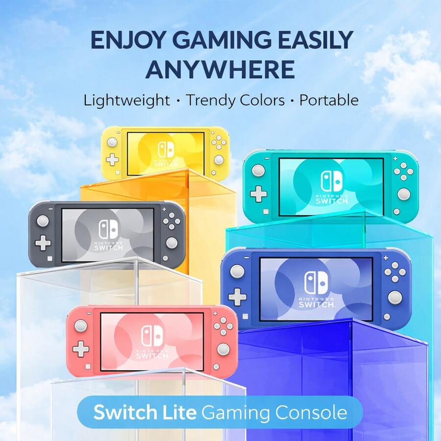 Nintendo Switch Switch Lite 掌上型遊戲機,體積小,輕巧便攜,5.5吋液晶屏,適合隨時隨地玩遊戲,USB-C接口,支援SD卡 - 查看 1