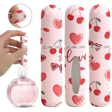 Chai xịt nước hoa mini 5ml cầm tay, có thể đổ đầy lại từ đáy, họa tiết hoa và bướm trang nhã, chống rò rỉ, vật dụng làm đẹp thiết yếu cho phái nữ, phụ kiện nước hoa cao cấp phù hợp cho túi xách và du lịch, món quà lý tưởng cho việc chăm sóc bản thân của phụ nữ. - Một kích cỡ phù hợp cho tất cả - Xem 21