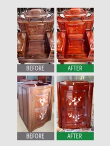 300ml Wood Furniture Cleaner & Conditioner Oil, Polishes, Restores Shine, Removes Scratches, High-Grade Wood Care Oil Suitable For Floors, Furniture, Tables And Other Wood Surfaces, Also Great As A Gift For Occasions Like Valentine's Day, Mother's Day, Parties, Alternative To Particleboard, Wood Stain, Furniture, Wooden Doors - 液體 - 查看 5
