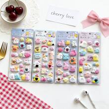 Hình dán thú cưng dễ thương bằng xốp đính đá 3D, hình dán nổi hình động vật đáng yêu. - Nhiều màu - Xem 2