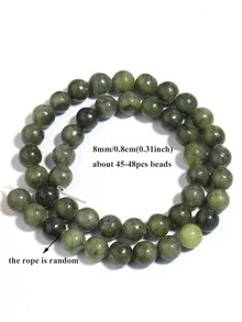 4/6/8/10mm Natural Jade Beads, Suitable For Jewelry Making DIY Necklace Bracelet Accessories - Multicolor - View 8