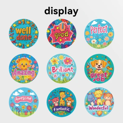 JOERBABU the little kangaroo Bobbie 500 miếng/cuộn, hình hoa và động vật, sticker khích lệ và động viên, món quà nhỏ lý tưởng. Sticker tự làm. Thích hợp để trang trí bao bì quà tặng, trang trí cốc, trang trí món tráng miệng, trang trí văn phòng phẩm, dán phong bì và trang trí các sản phẩm yêu thích khác.