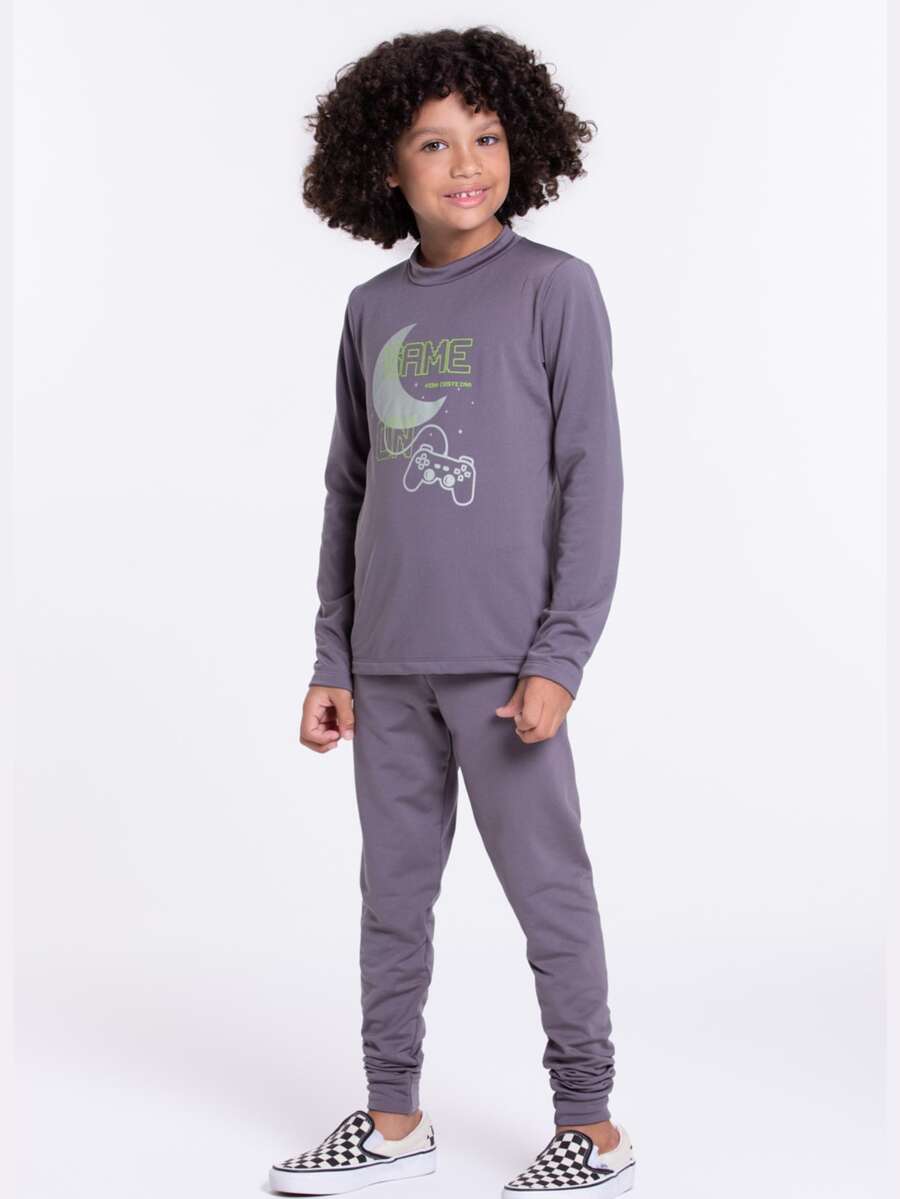 Conjunto Térmico Infantil Brilha no Escuro Masculino