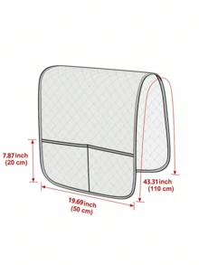 1PC Sofa Armrest Covers With Pockets Solid Color Couch Arm Slipcover Anti-Dirty Armchair Hanging Storage Bag For Remote Cellphone - Dark Grey - View 3