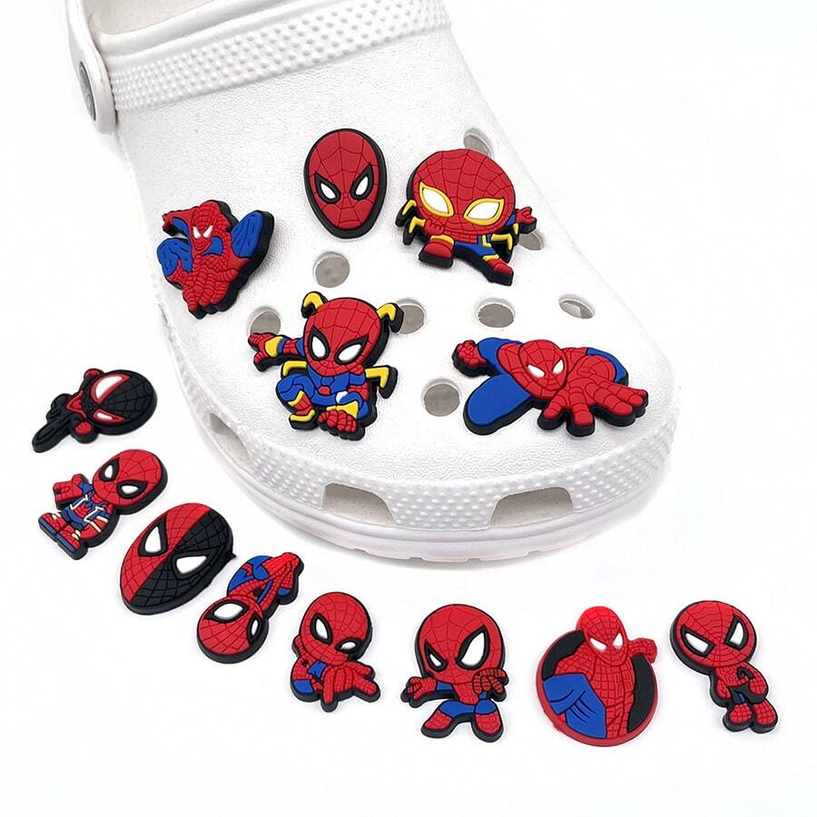 Panini Spider-Man Character Shoe Charm Decoration Set, Suitable For Bags And Daily Wear Decorative Clips - Multicolor - View 1