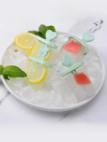 8pcs Ice Cream Pop Mold Set, Suitable For Making Ice Cream And Yogurt Popsicles With Sticks. Home Ice Pop Maker: Made Of Materials, Easy To Remove The Finished Ice Pops; Very Suitable For Home Use In The Summer. - Multicolor - View 7