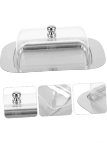 1 hộp đựng bơ bằng thép không gỉ có nắp, hộp đựng phô mai rộng, đĩa đựng bơ, hộp bảo quản bơ có tay cầm, thích hợp để trên mặt bàn bếp và trong tủ lạnh. - Đĩa đựng bơ - Xem 11