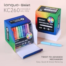 1 pezzo Penne gel colorate di alta qualità cancellabili, penne per disegno e pianificazione per studenti d'arte, 9 colori/45 colori, inchiostro a base d'acqua, pennarelli per pianificatore fai-da-te e pittura, penne colorate a grande capacità, evidenziatori - Penne gel cancellabili colorate - Visualizzare 5