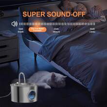 1pc Cat Water Fountain, Stainless Steel Pet Waterer, 2.2L/74.40oz/0.58gal Capacity, Round With Viewing Window, Quiet Water Bowl Dispenser, Filters Water, 360° Circulating Flowing Water, Suitable For Kittens And Puppies Daily Drinking - 2.2L - View 7
