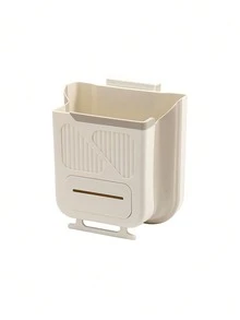 سلة قمامة قابلة للطي مثبتة على الحائط، سلة قمامة معلقة على باب الخزانة، سلة قمامة معلقة في المطبخ، سلة قمامة بلاستيكية مع لوح خلفي/خطاف، سلة ورق مثبتة على الحائط من البولي بروبلين، سلة قمامة قابلة للطي للمطبخ والحمام، سلة قمامة معلقة في خزانة المطبخ بالوعة، مناسبة للسيارة والمطبخ والمنزل والسكن الجامعي والديكور المنزلي والمستلزمات المنزلية والأساسيات للشقة - رمادي - مشاهدة 15