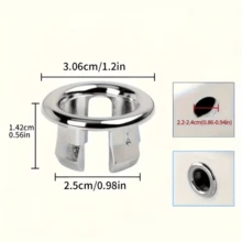 3/6/8/10個裝 塑料水槽溢水口蓋，適用於廚房浴室洗臉盆，裝飾性浴缸排水蓋水槽洗臉盆塞子，圓形溢水環塞子 - 彩色 - 查看 10