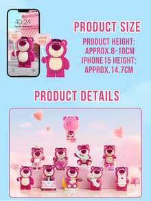 POP MART 迪士尼皮克斯 Lotso 奇妙邂逅系列盲盒收藏品,9 款常规款 + 1 款隐藏款,浪漫情人节主题,高品质毛绒材质,甜美草莓香味,精致的粉色小熊造型,完美的桌面摆件收藏礼品,适合 POP MART 收藏家、玩具总动员粉丝、盲盒爱好者和可爱玩具爱好者,是情人节、周年纪念日、生日和收藏礼品的理想之选。 - 彩色 - 查看 4