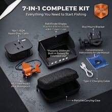 Portable 4.3 Inch HD Underwater Fishing Camera Fish Finder Kit, LCD Display With Adjustable Support & Bait Tracker, Video Fish Locator For Ice, Lake, Boat, Kayak Fishing, Fishing Accessories Gift For Men - 黑色 - 查看 5