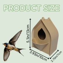 Pointed Bird House - Weather-Resistant ABS Plastic Bird Nest Box, Suitable For Outdoor Garden, Wall-Mounted Bird Nest, Suitable For Sparrows/Thrushes/Sparrows And Other Birds, A Unique Gift For Birdwatchers - one-size - View 6
