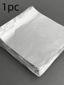 200 piezas Papel de aluminio profesional con relieve - Paquete con dispensador, 12x17cm, apto para servicios de coloración, permanente y mechas del cabello - Plateado - Ver 12