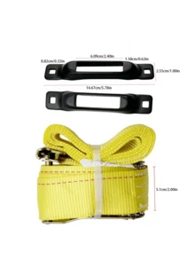 E型轨道棘轮绑带 2英寸 x 10英尺 重型货物捆绑带，带单个E型轨道槽钩，适用于拖车、卡车、厢式货车、半挂车、车库货物控制 - Full Set E-Track Tie Down System - 查看 5