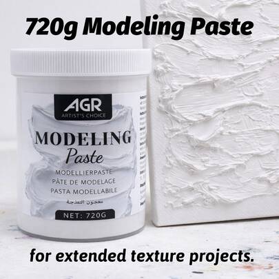 720g Thick Modeling Paste – Texture Gel For Canvas Painting, 3D Art & DIY Projects