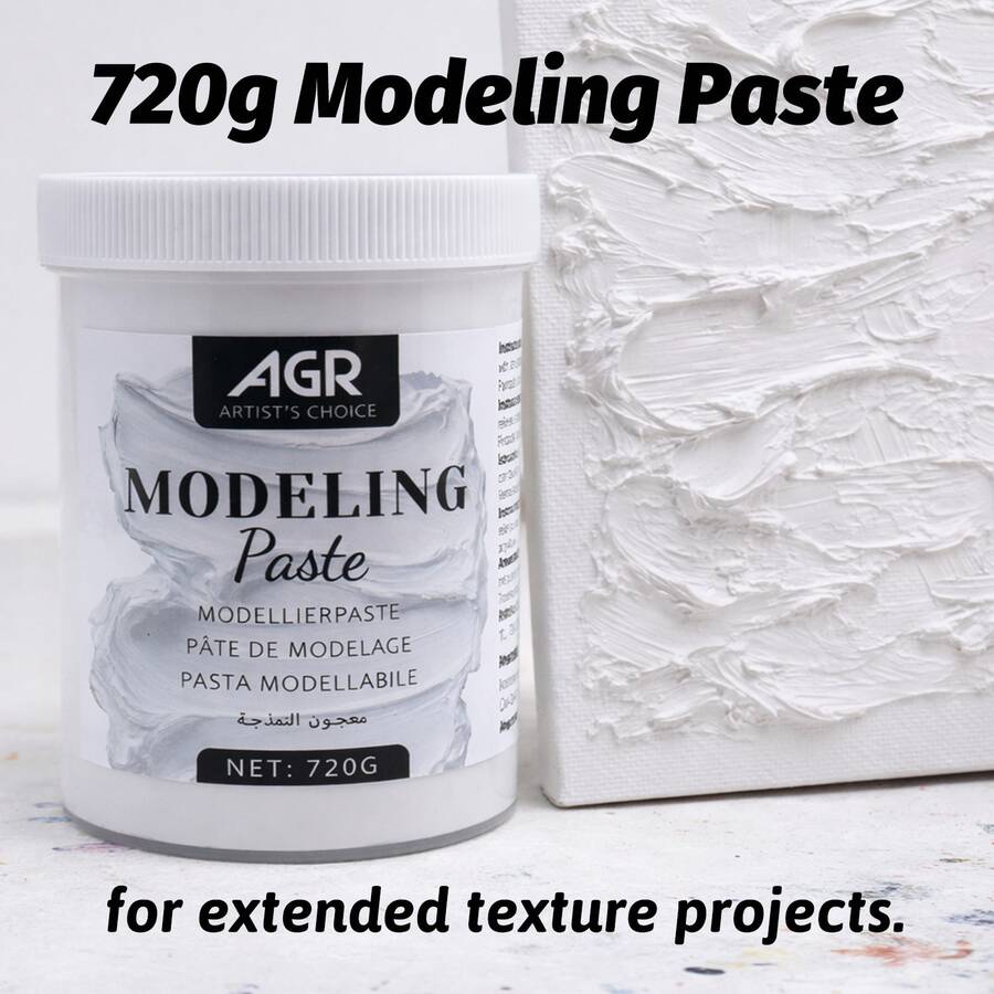 720g Thick Modeling Paste – Texture Gel For Canvas Painting, 3D Art & DIY Projects - Specification - View 1