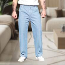Men's Dazzling Wide Leg Balloon Jeans, Skate Style. Direct From The Factory For A Limited Time. - Light Wash - View 11