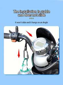 “易于安装的滑板车车把挂钩 - 耐用的尼龙带登山扣，适用于大多数电动滑板车、电动自行车和摩托车” - A - 查看 8