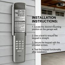 This Universal Garage Door Opener Keypad Boasts Top-Notch Performance And Reliability. Durable And Long-Lasting, It Eliminates The Need For Frequent Battery Replacements, Making It Ideal For Busy Families. - White - View 3