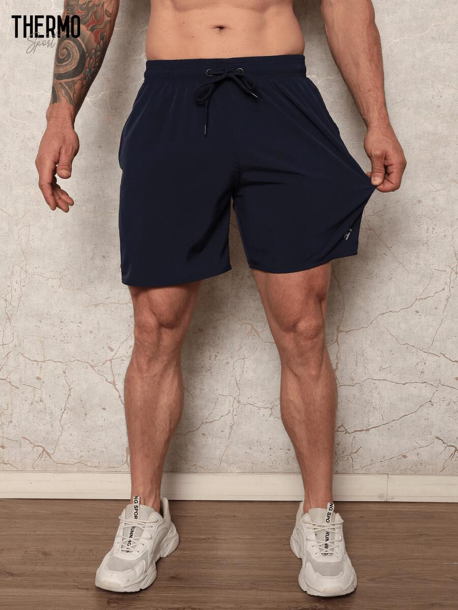 Men's Shorts With Lycra, Sizes 36 To 48 (Tactel Elastane), Gym, Beach, Pool, Crossfit - Marine - View 1