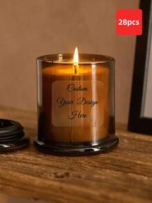 1-100 PCS Custom Round Stickers - Personalized Candle Labels With Any Photo, Text, Logo, Custom Aromatherapy Stickers, Transparent & Waterproof Oilproof Material, Custom Thank You Seal Stickers - Multicolor 1 - View 34