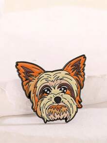 1pc Cute Cartoon Pet Dog Brooch, Creative Badge, Pug, Doberman, Pomeranian, Yorkshire Terrier, Bag Clothes Decor, Personalized Design, Versatile Lapel Pin Accessory Gifts For Mother, Father, Graduation, And Teacher - Multicolor - View 8