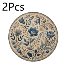 1/2/4/6/8/300 Pieces Round Vintage Premium Placemats – Elegant Table Mats Woven From 100% Polyester Fiber, Measuring 14.1714.17in/3636cm, Suitable For Kitchen, Dining Table And Birthday Party Decorations, Washable By Hand, Dry Cleaning Or Machine, Heat Resistant, Non-Slip And Easy To Clean. - Multicolor - View 21