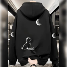 Men's Fashion Hoodie, Plus Size, Men's Hoodie Design, Print REF-5065 - 黑色 - 查看 1